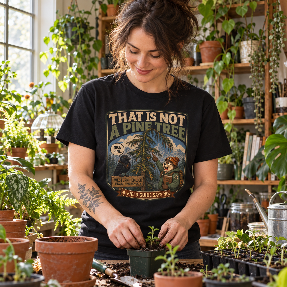 That is Not a Pine Tree, Field Guide Says No Version 1 T‑Shirt
