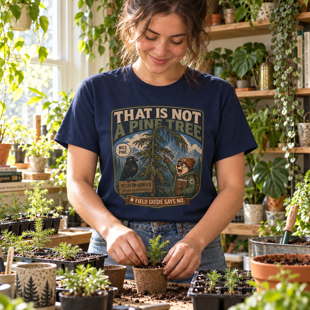 That is Not a Pine Tree, Field Guide Says No Version 1 T‑Shirt