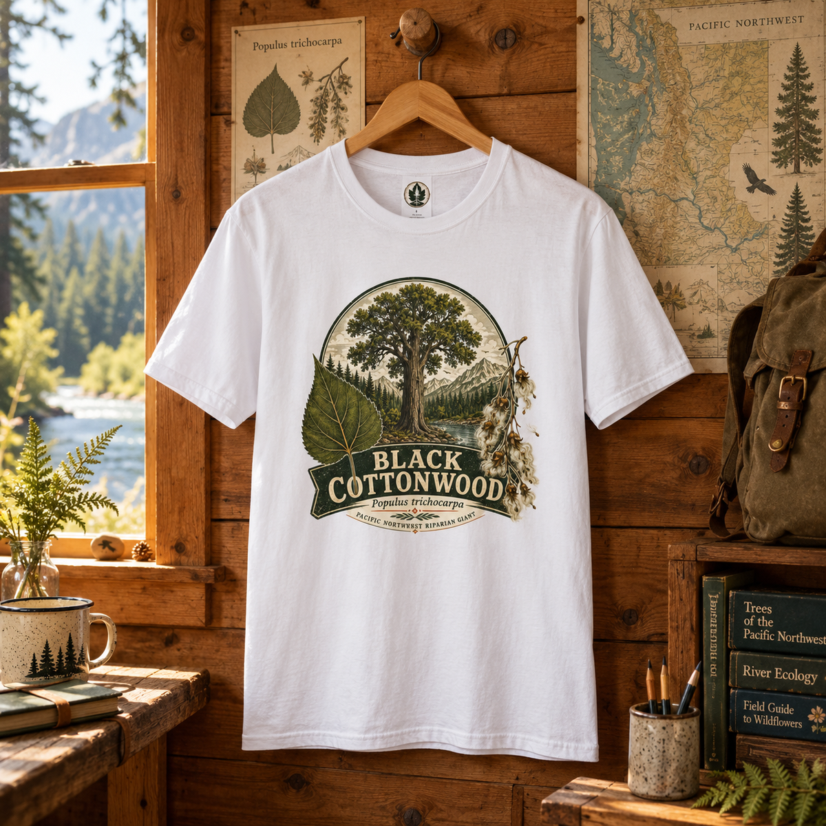 Black Cottonwood, Populus trichocarpa T‑Shirt