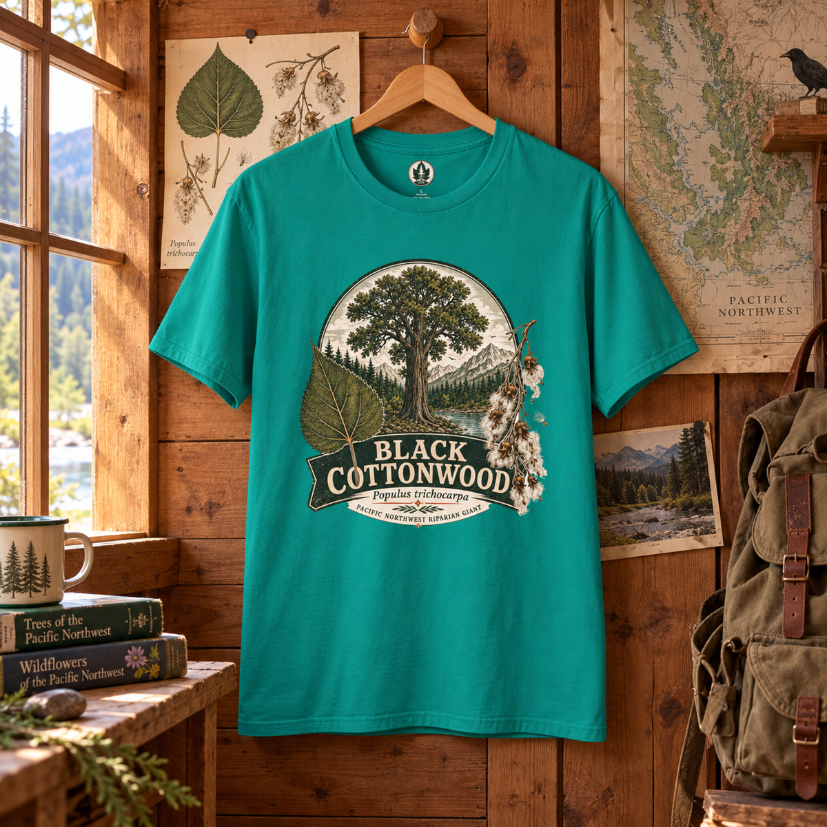 Black Cottonwood, Populus trichocarpa T‑Shirt
