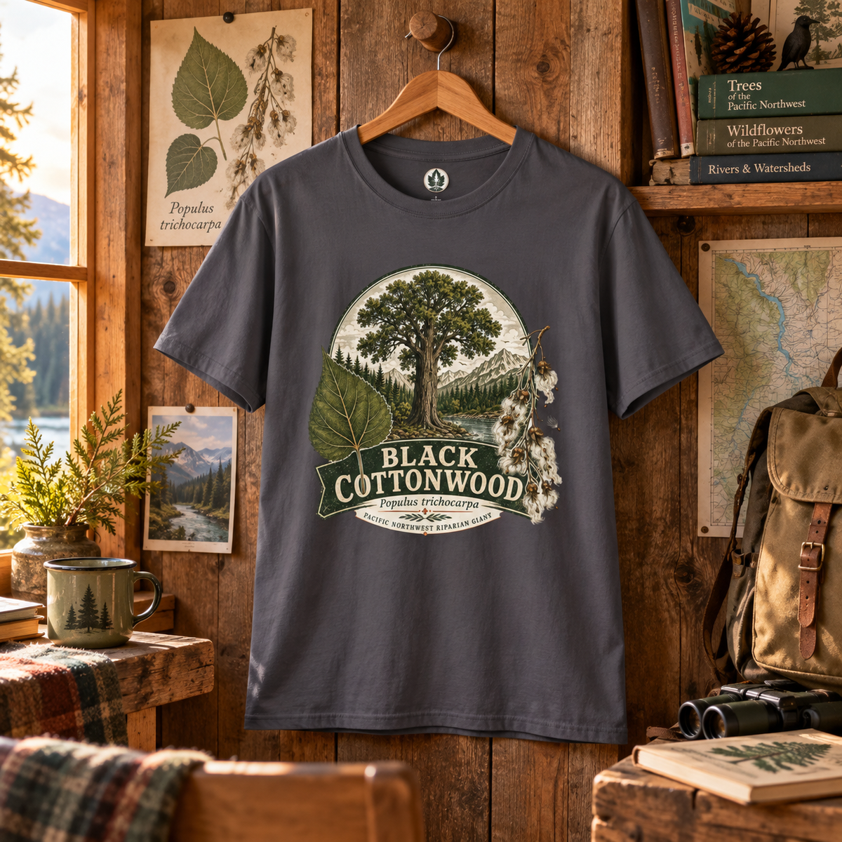 Black Cottonwood, Populus trichocarpa T‑Shirt