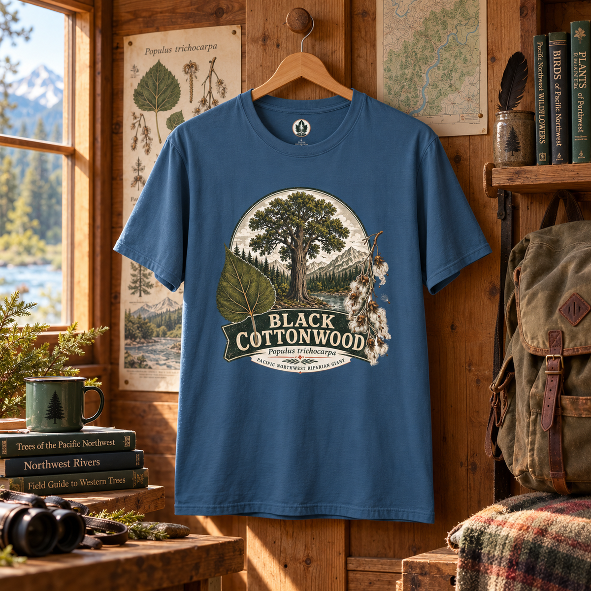 Black Cottonwood, Populus trichocarpa T‑Shirt