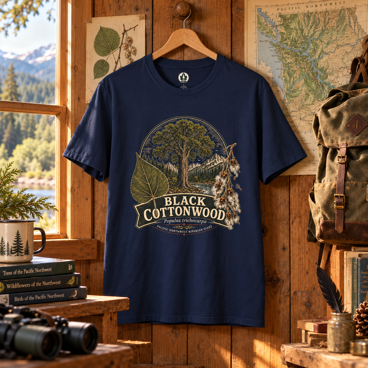 Black Cottonwood, Populus trichocarpa T‑Shirt
