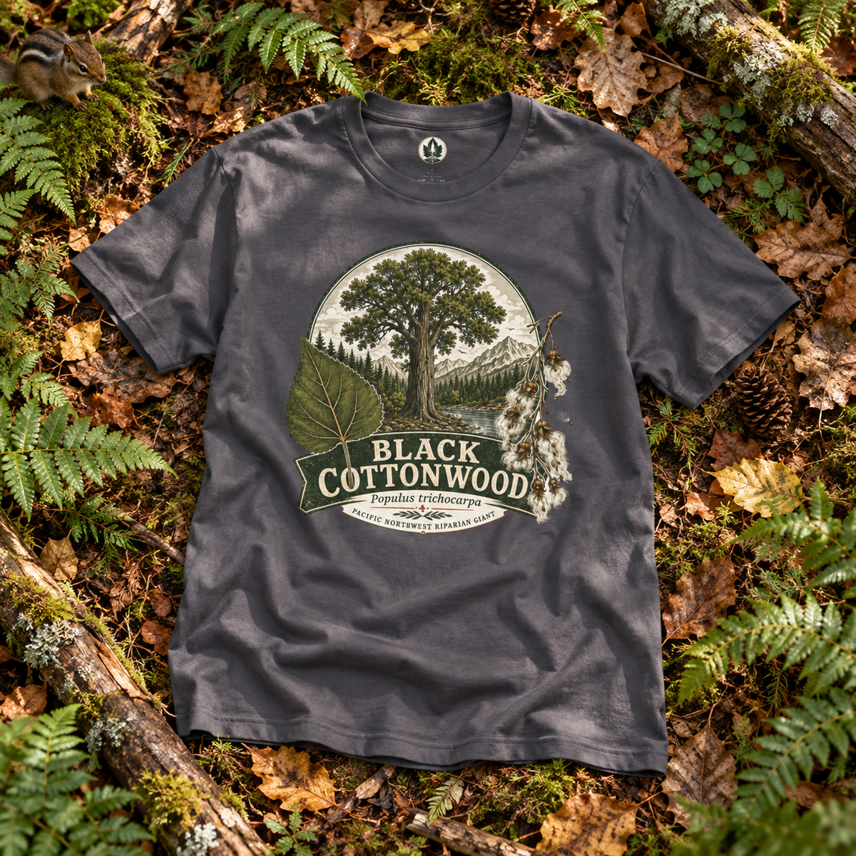 Black Cottonwood, Populus trichocarpa T‑Shirt