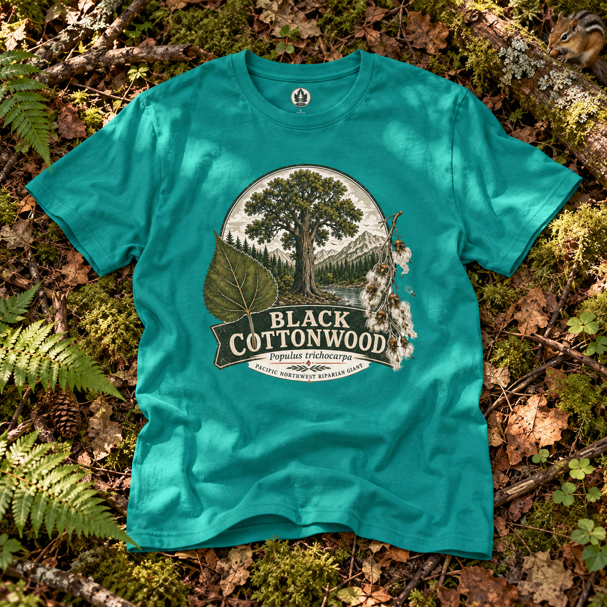 Black Cottonwood, Populus trichocarpa T‑Shirt