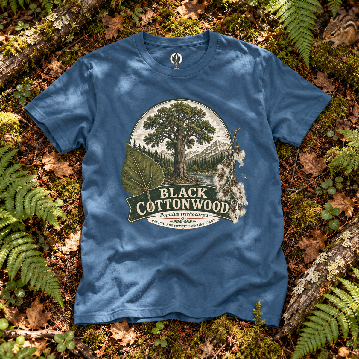 Black Cottonwood, Populus trichocarpa T‑Shirt