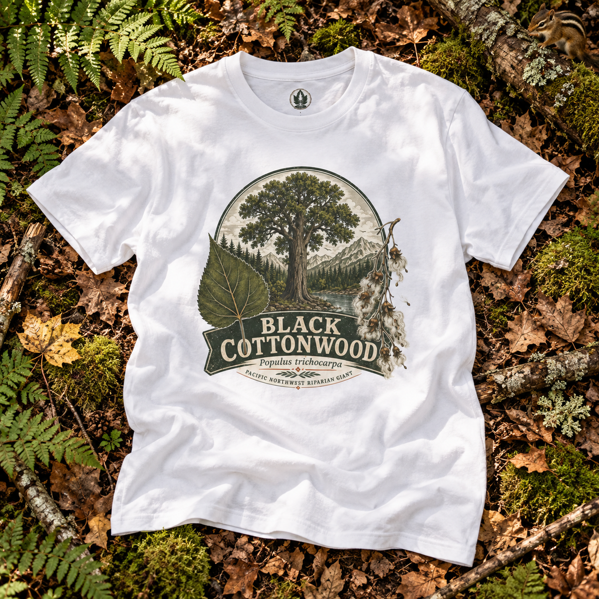Black Cottonwood, Populus trichocarpa T‑Shirt