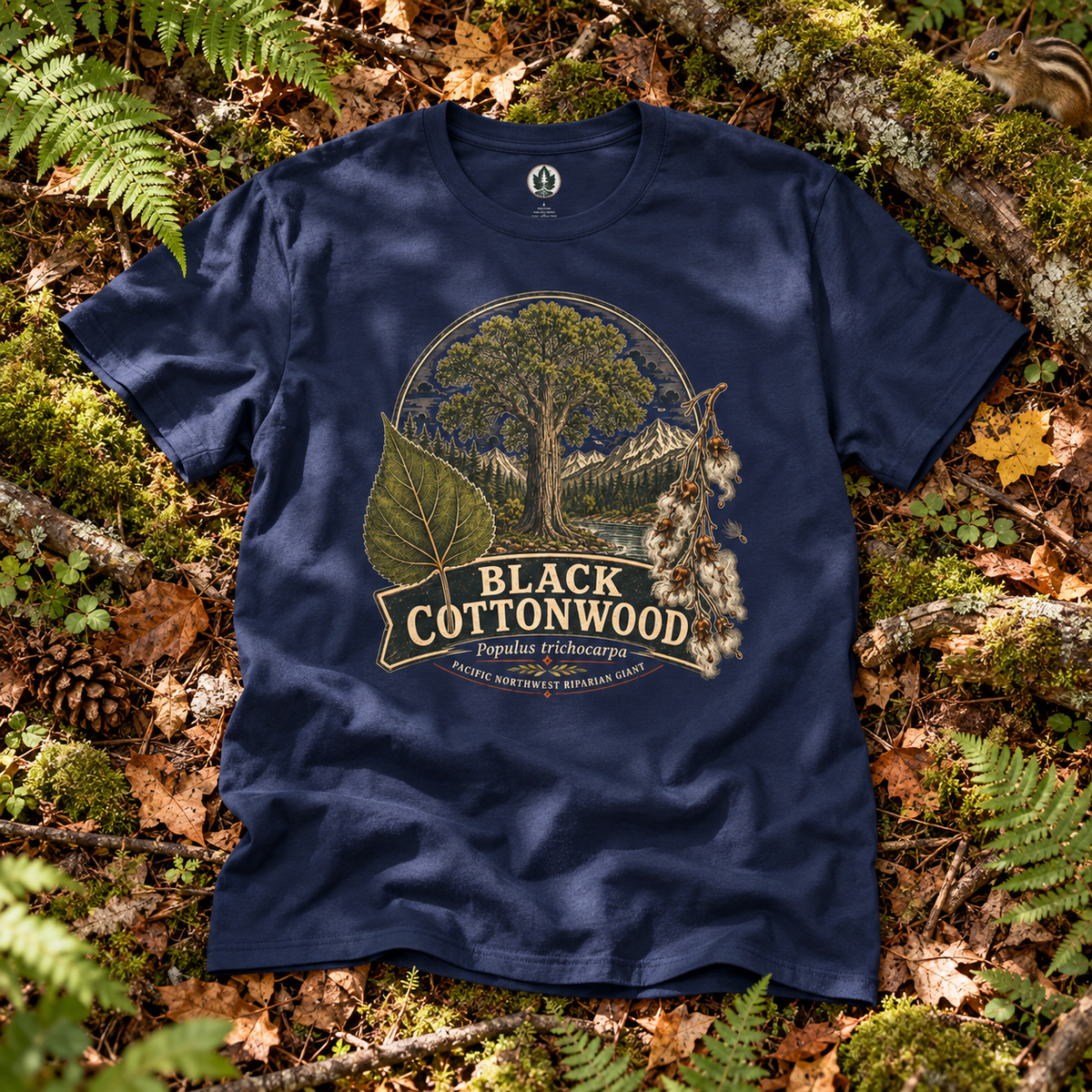 Black Cottonwood, Populus trichocarpa T‑Shirt