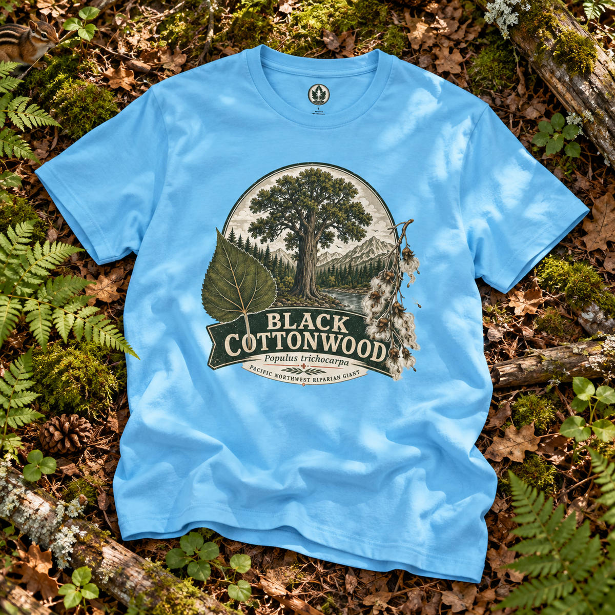 Black Cottonwood, Populus trichocarpa T‑Shirt