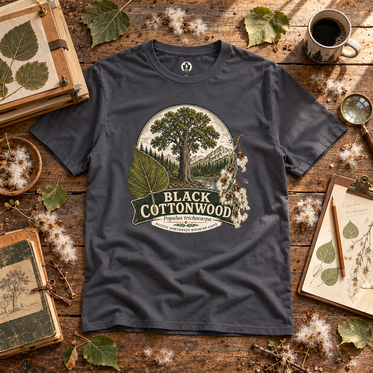 Black Cottonwood, Populus trichocarpa T‑Shirt