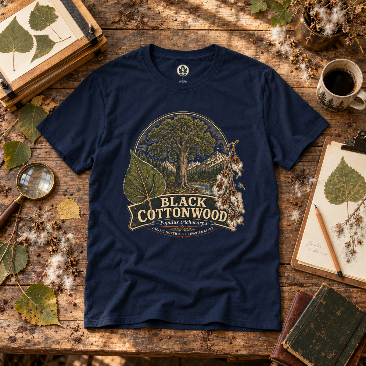 Black Cottonwood, Populus trichocarpa T‑Shirt
