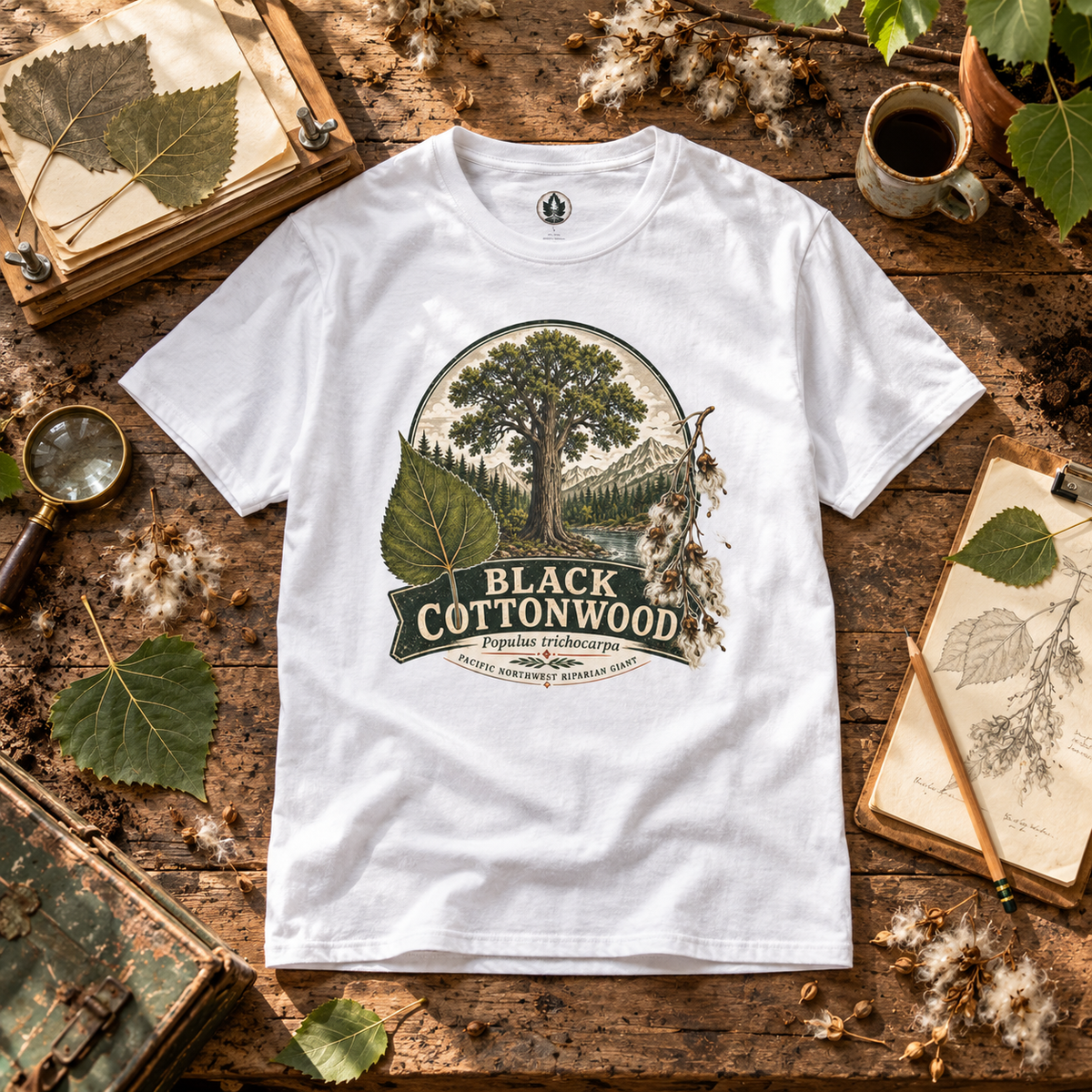 Black Cottonwood, Populus trichocarpa T‑Shirt
