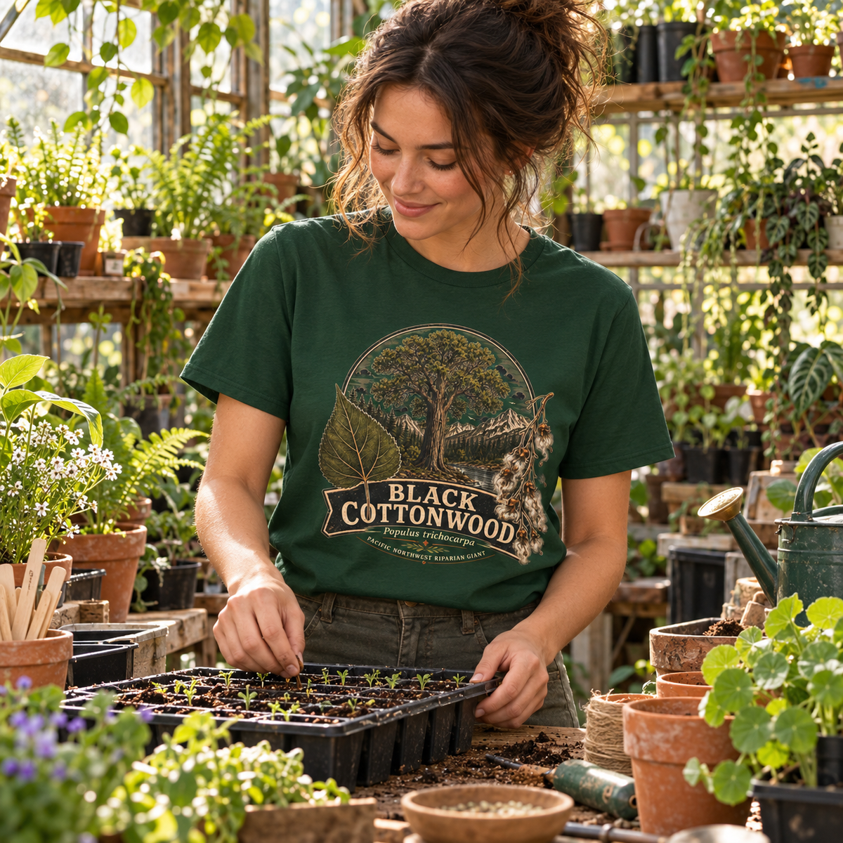 Black Cottonwood, Populus trichocarpa T‑Shirt