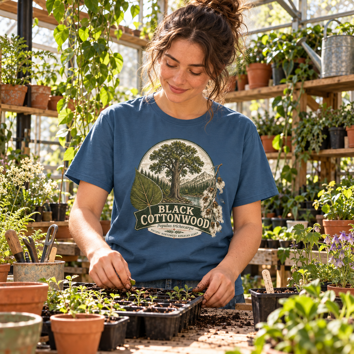 Black Cottonwood, Populus trichocarpa T‑Shirt