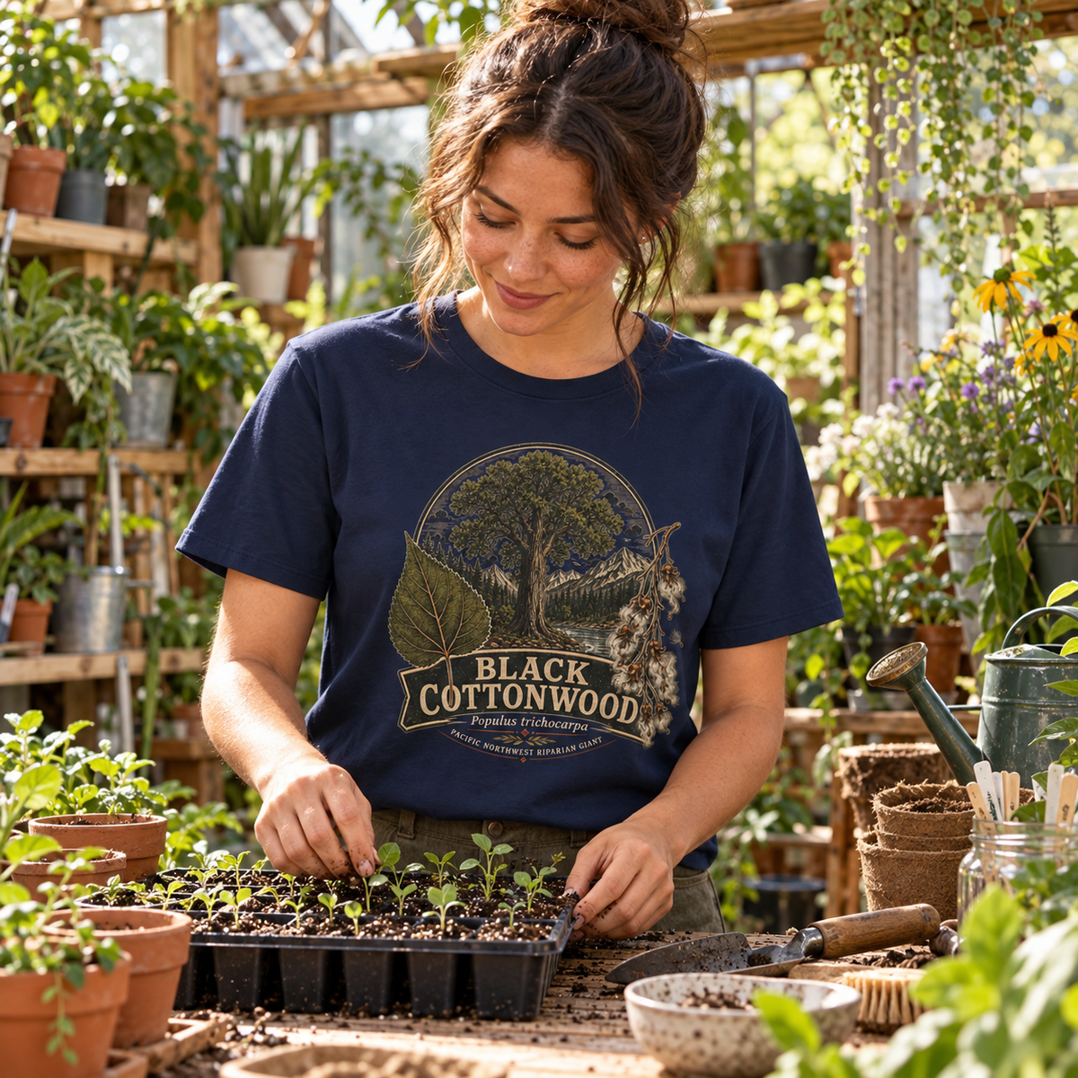 Black Cottonwood, Populus trichocarpa T‑Shirt
