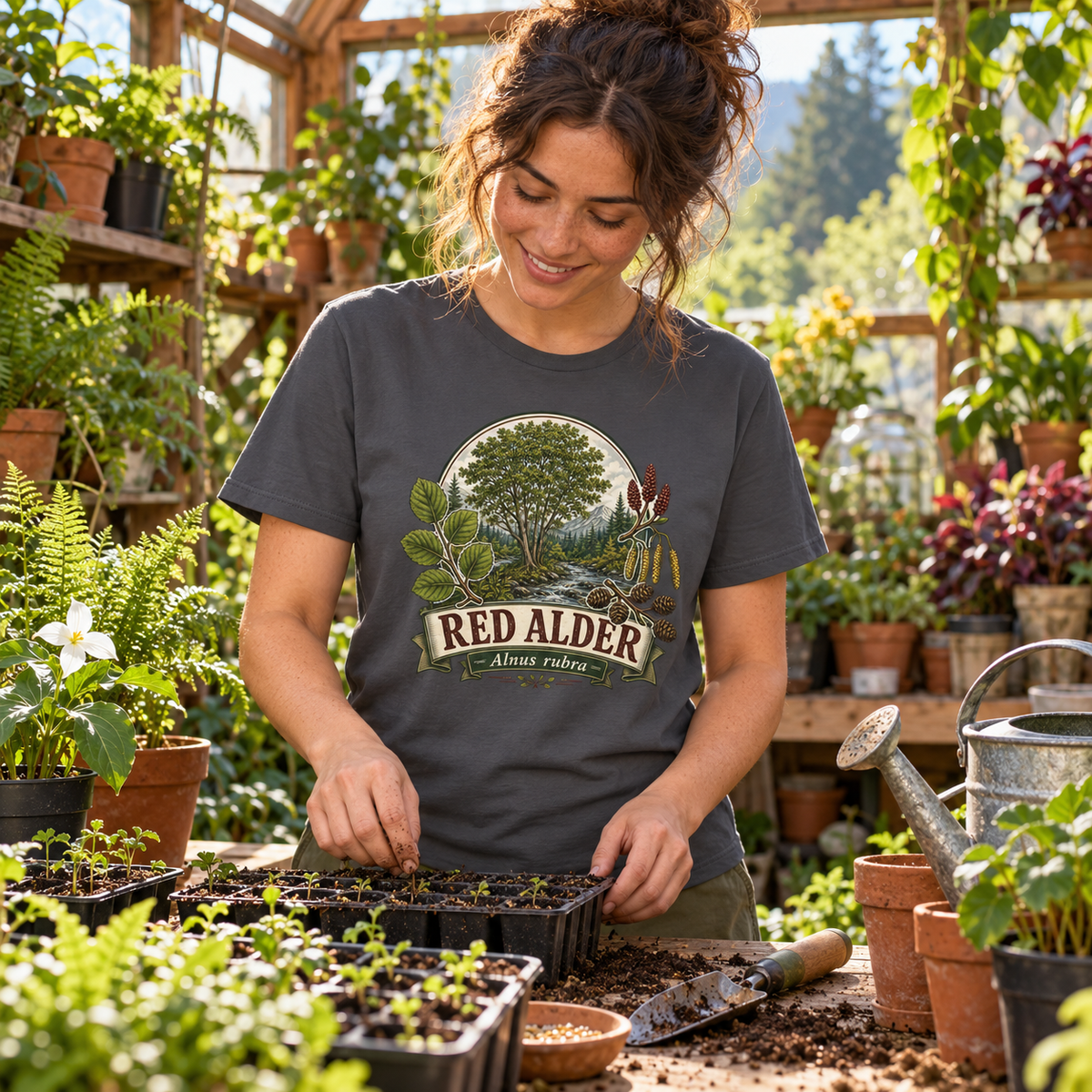 Red Alder, Alnus rubra T‑Shirt