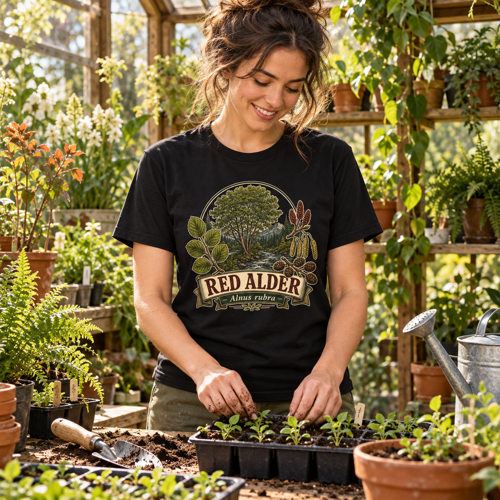 Red Alder, Alnus rubra T‑Shirt