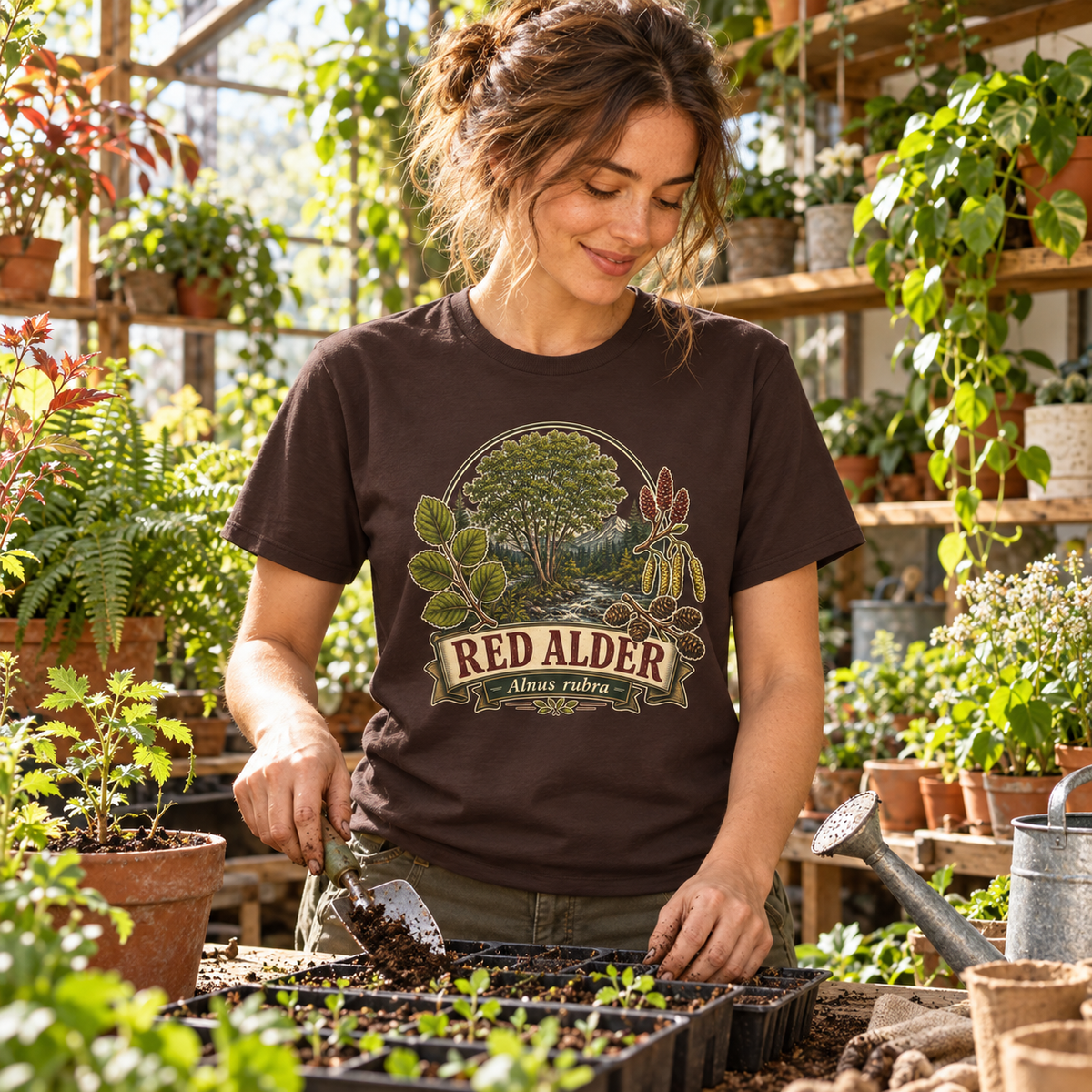 Red Alder, Alnus rubra T‑Shirt