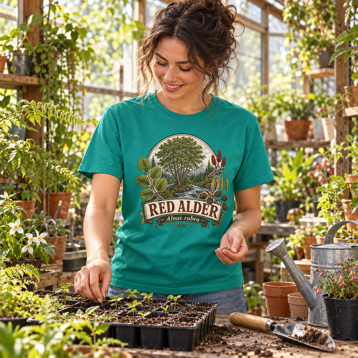 Red Alder, Alnus rubra T‑Shirt