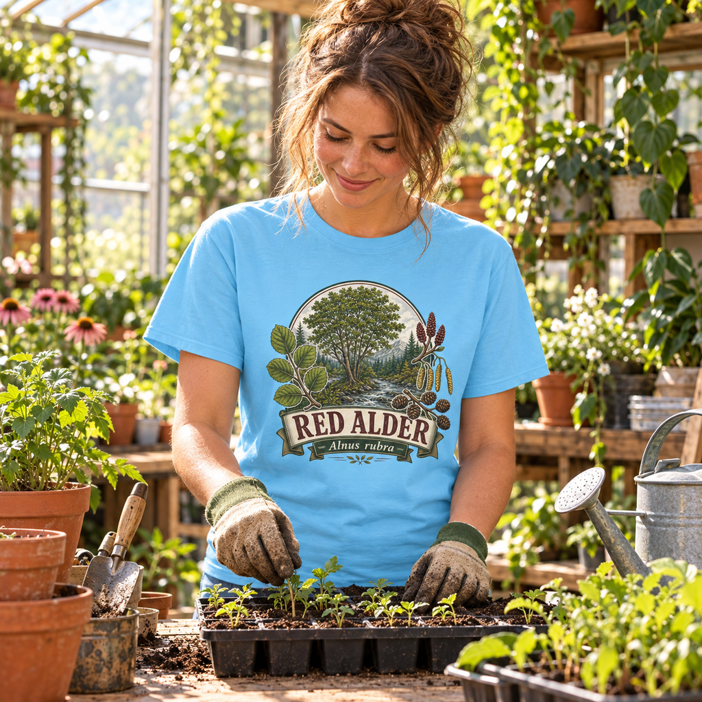 Red Alder, Alnus rubra T‑Shirt