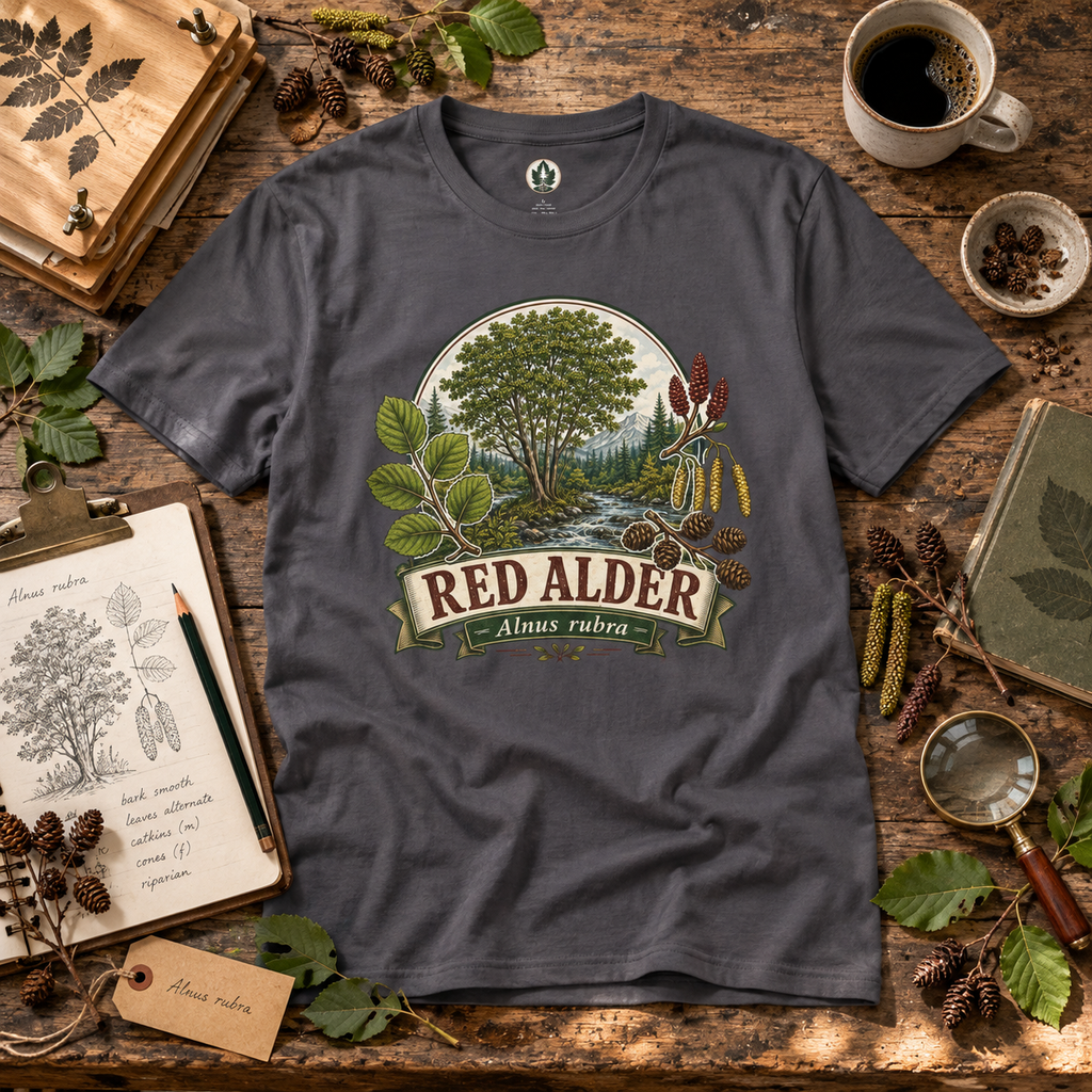 Red Alder, Alnus rubra T‑Shirt