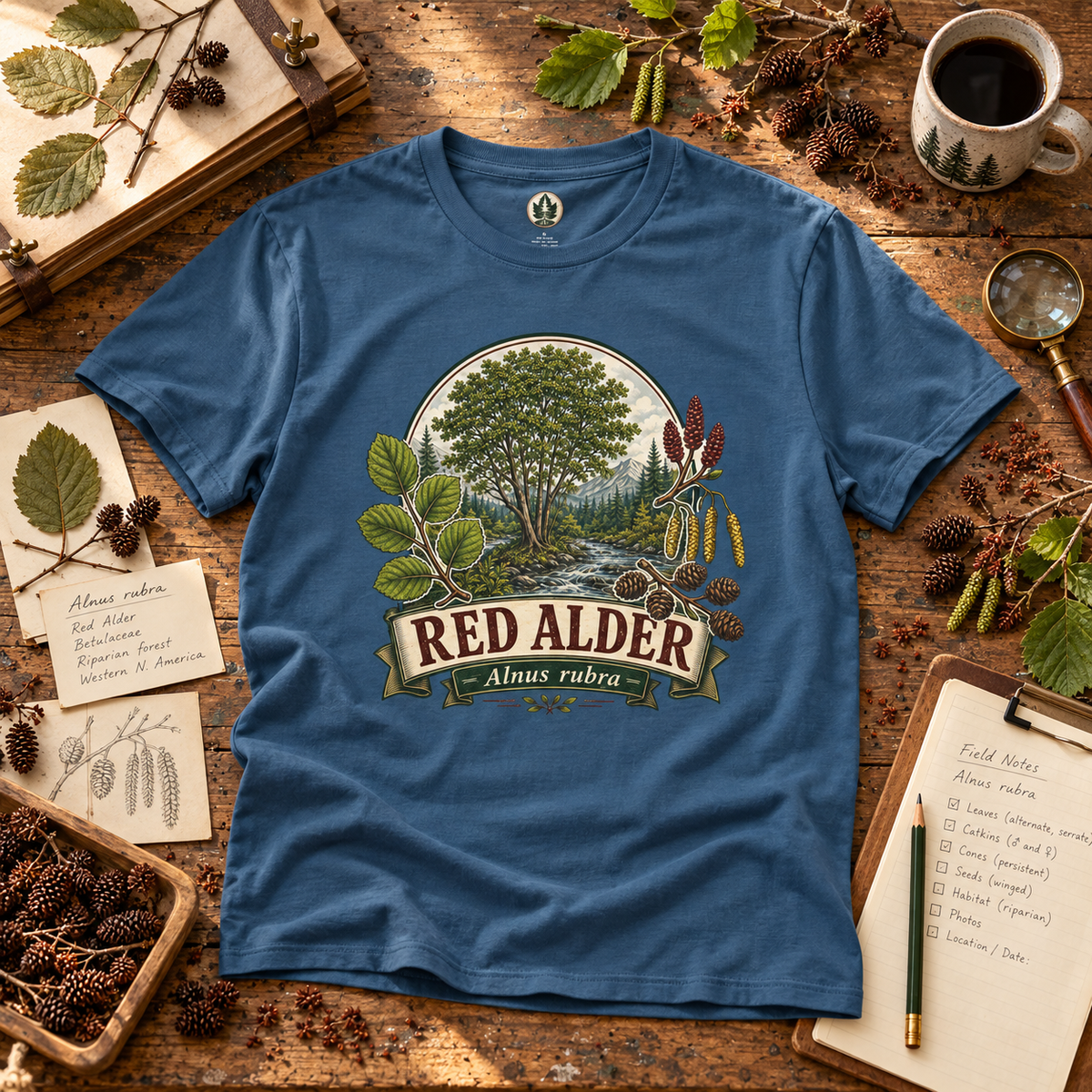 Red Alder, Alnus rubra T‑Shirt