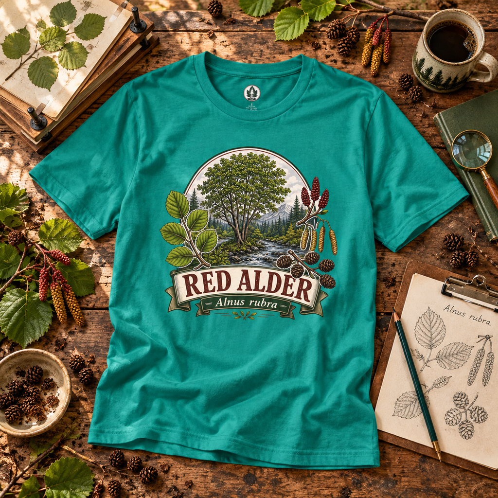 Red Alder, Alnus rubra T‑Shirt