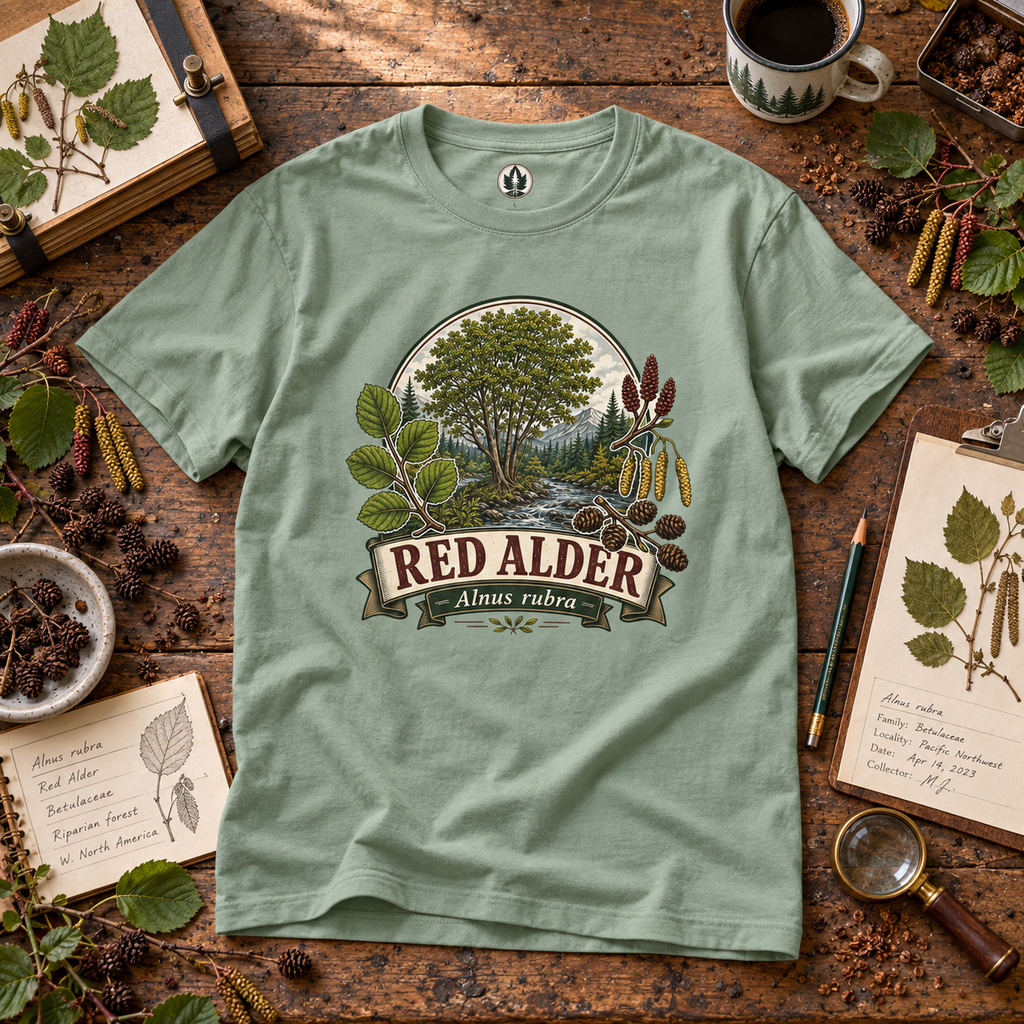 Red Alder, Alnus rubra T‑Shirt
