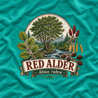 Red Alder, Alnus rubra T‑Shirt
