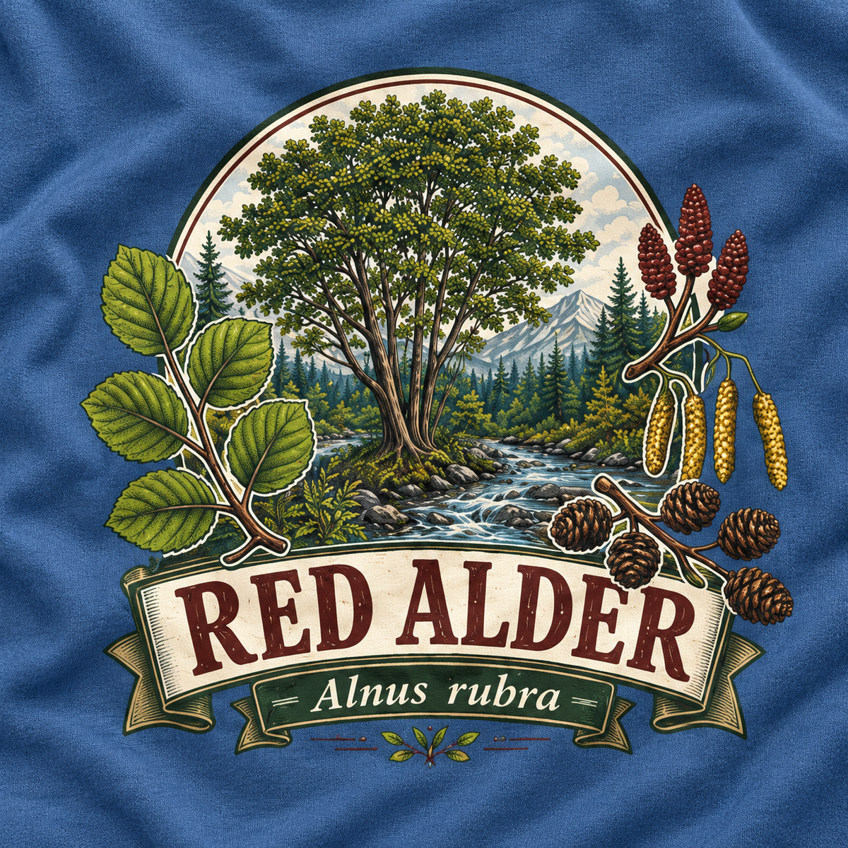 Red Alder, Alnus rubra T‑Shirt