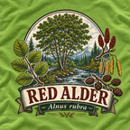 Red Alder, Alnus rubra T‑Shirt