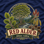 Red Alder, Alnus rubra T‑Shirt