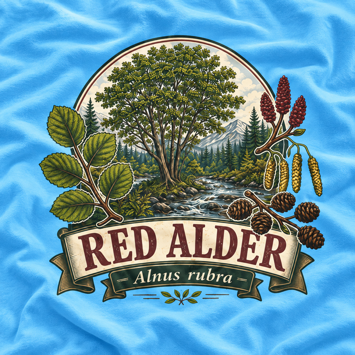 Red Alder, Alnus rubra T‑Shirt