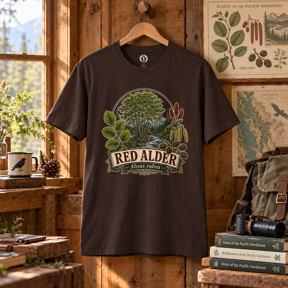 Red Alder, Alnus rubra T‑Shirt
