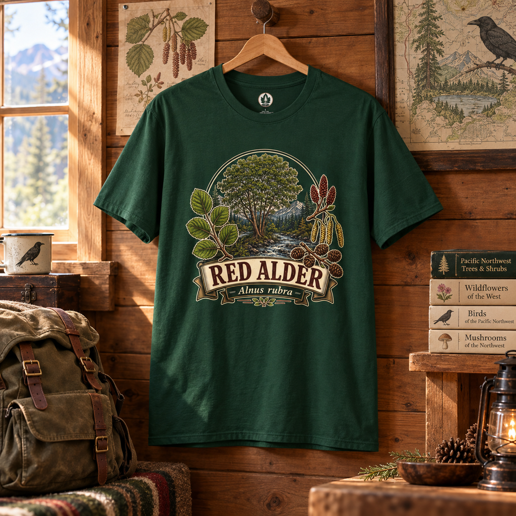 Red Alder, Alnus rubra T‑Shirt