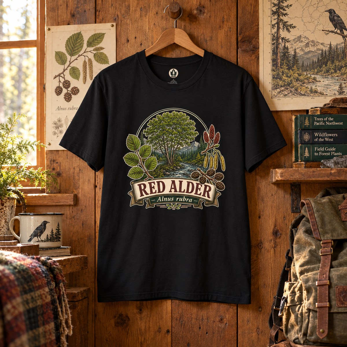 Red Alder, Alnus rubra T‑Shirt