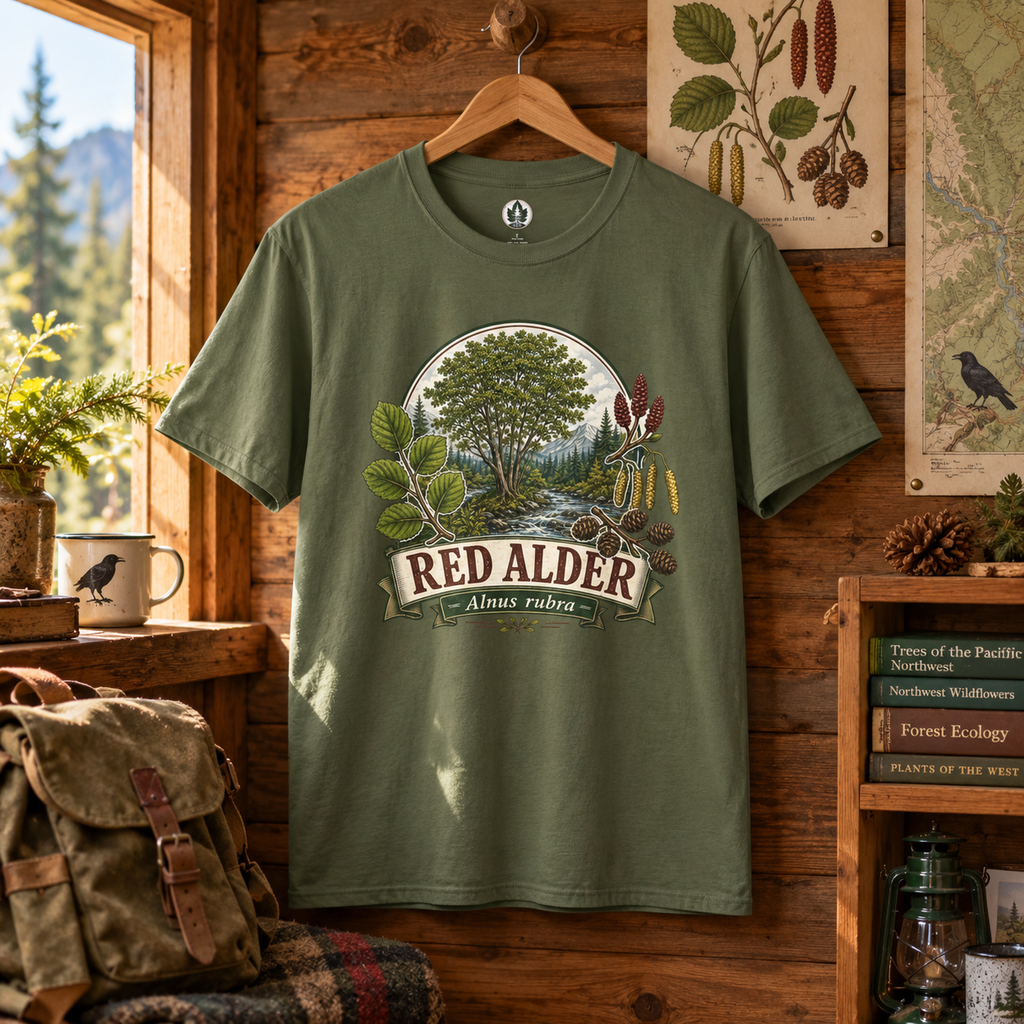 Red Alder, Alnus rubra T‑Shirt