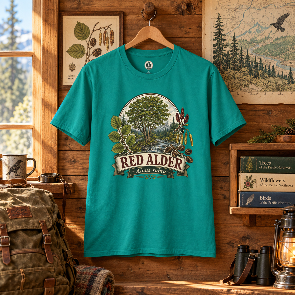 Red Alder, Alnus rubra T‑Shirt