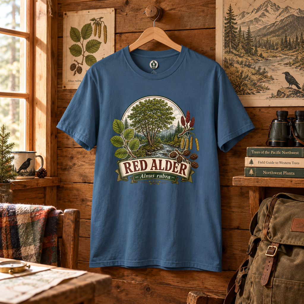 Red Alder, Alnus rubra T‑Shirt