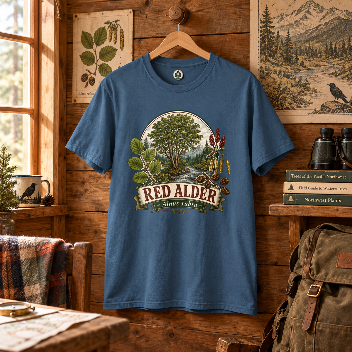Red Alder, Alnus rubra T‑Shirt