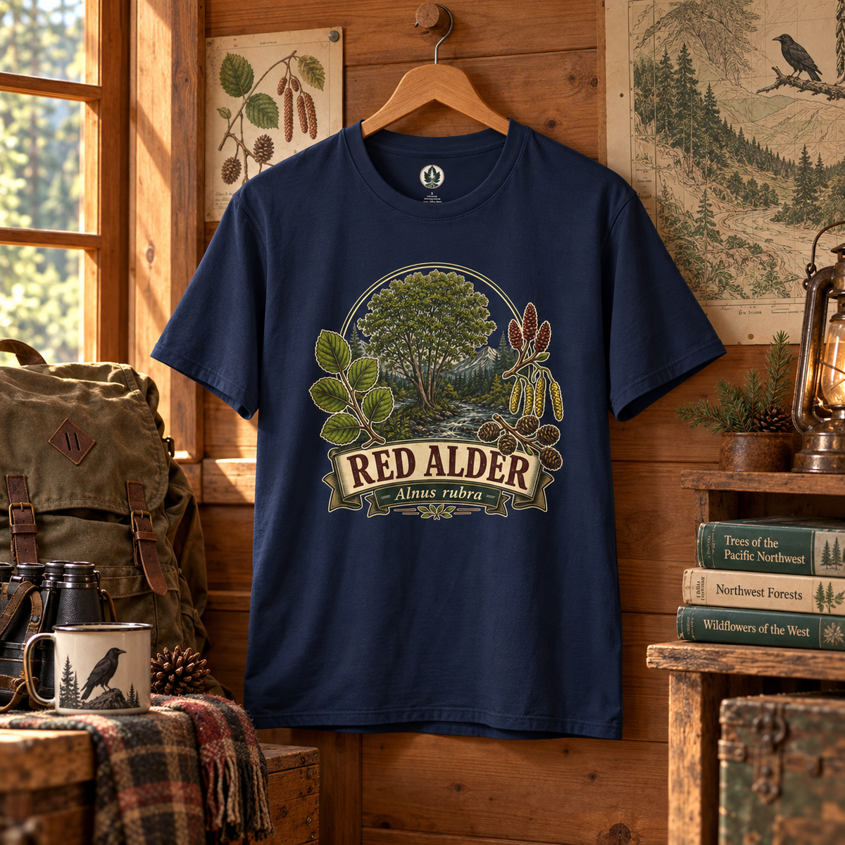 Red Alder, Alnus rubra T‑Shirt