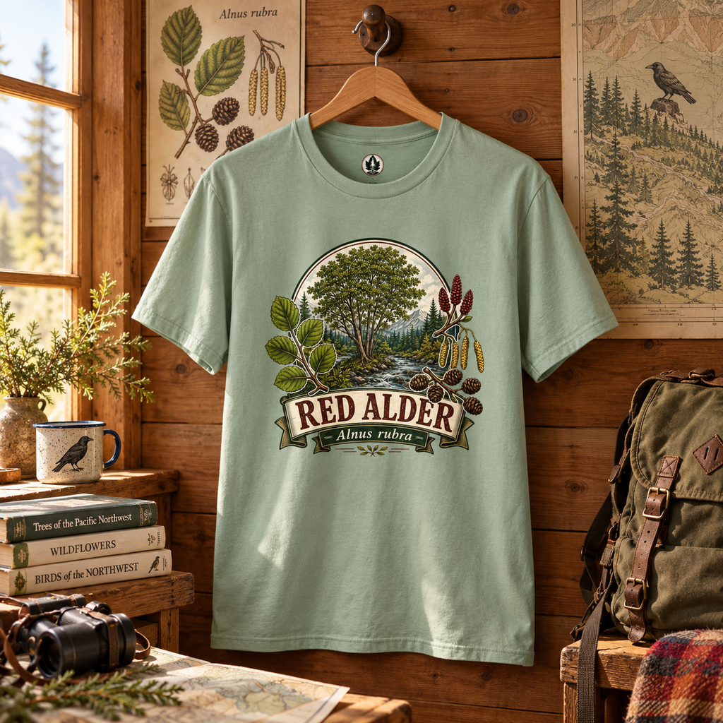 Red Alder, Alnus rubra T‑Shirt