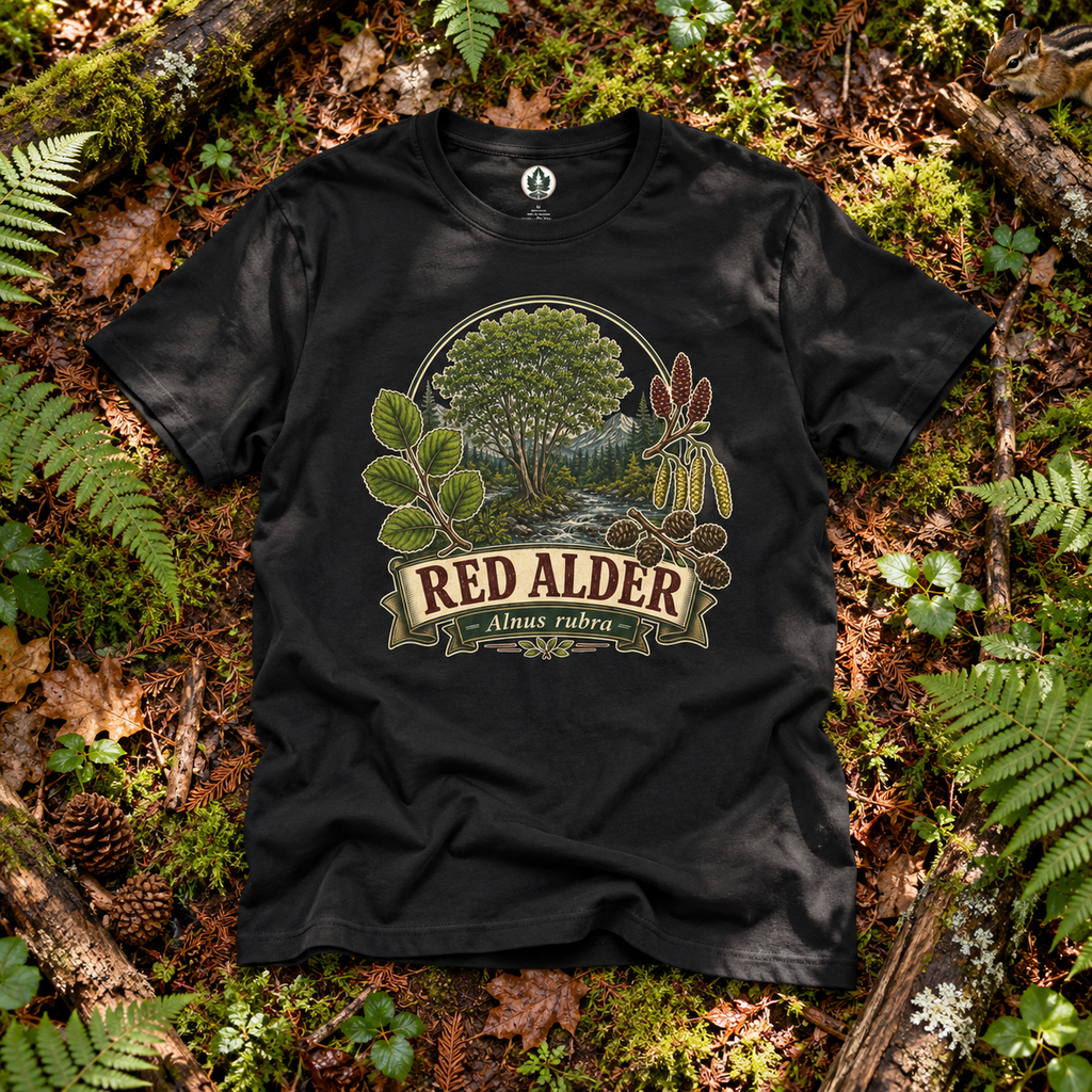 Red Alder, Alnus rubra T‑Shirt