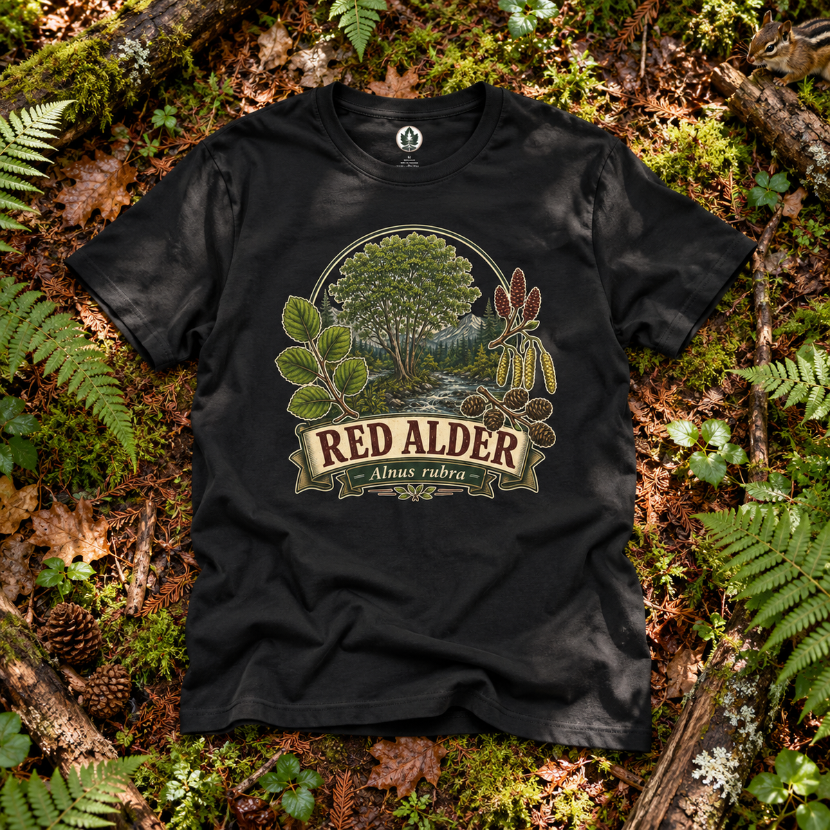 Red Alder, Alnus rubra T‑Shirt