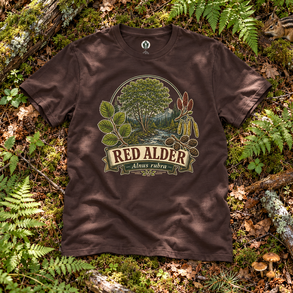 Red Alder, Alnus rubra T‑Shirt