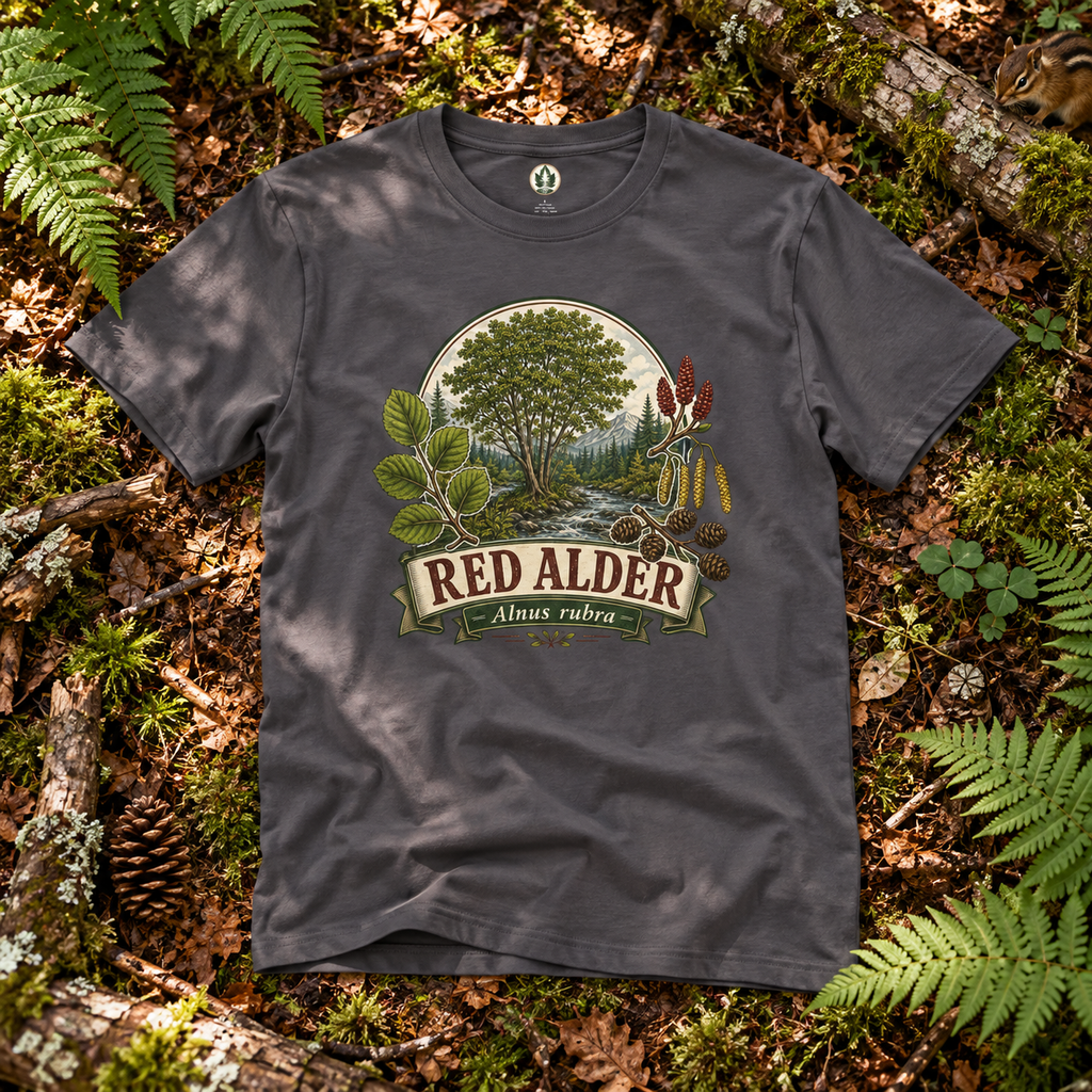Red Alder, Alnus rubra T‑Shirt