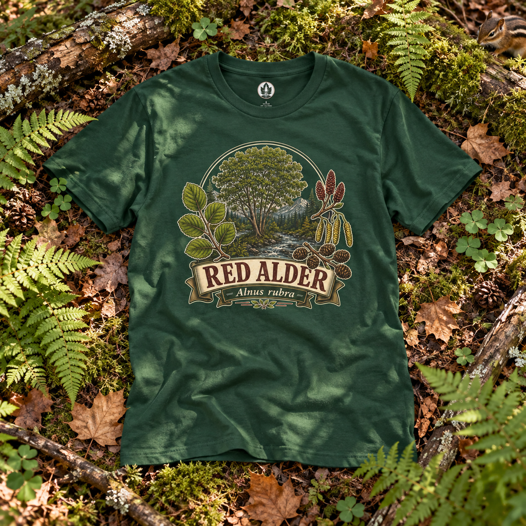 Red Alder, Alnus rubra T‑Shirt