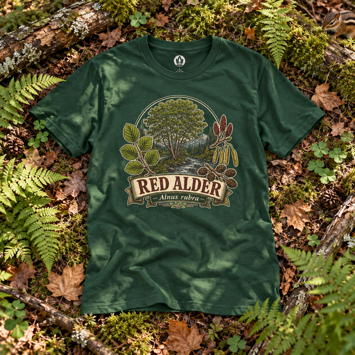 Red Alder, Alnus rubra T‑Shirt