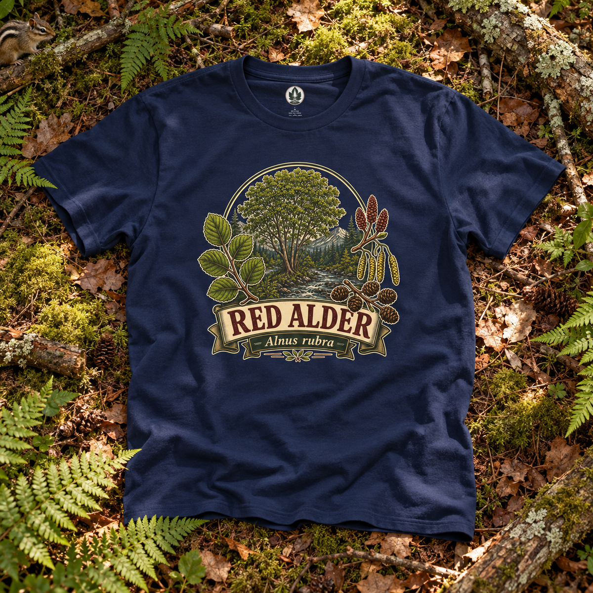 Red Alder, Alnus rubra T‑Shirt