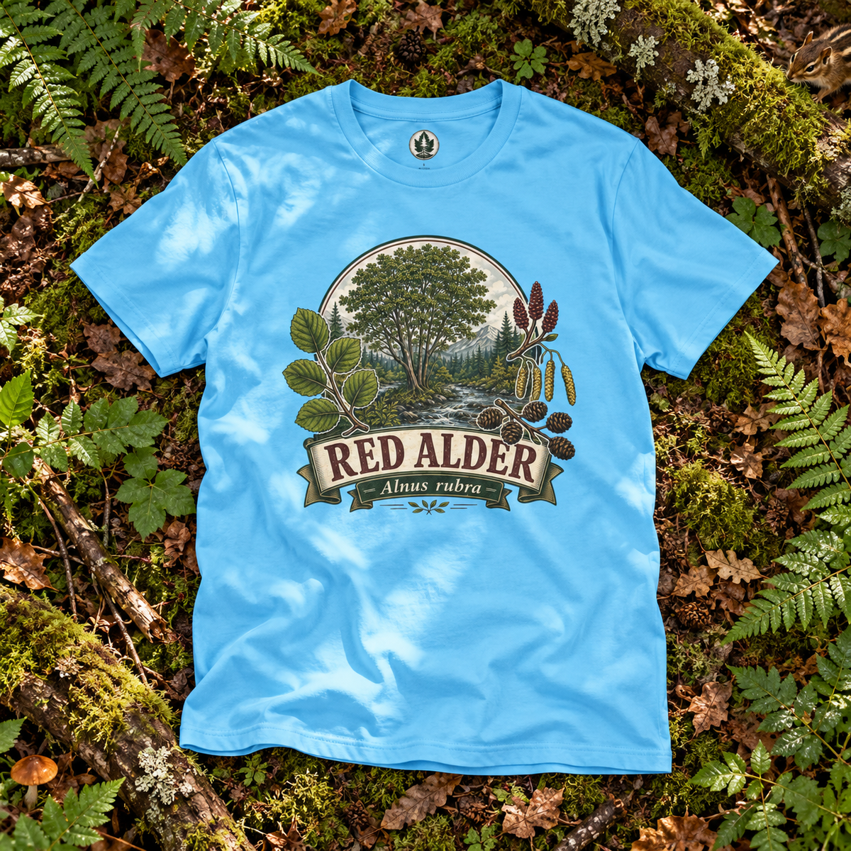 Red Alder, Alnus rubra T‑Shirt